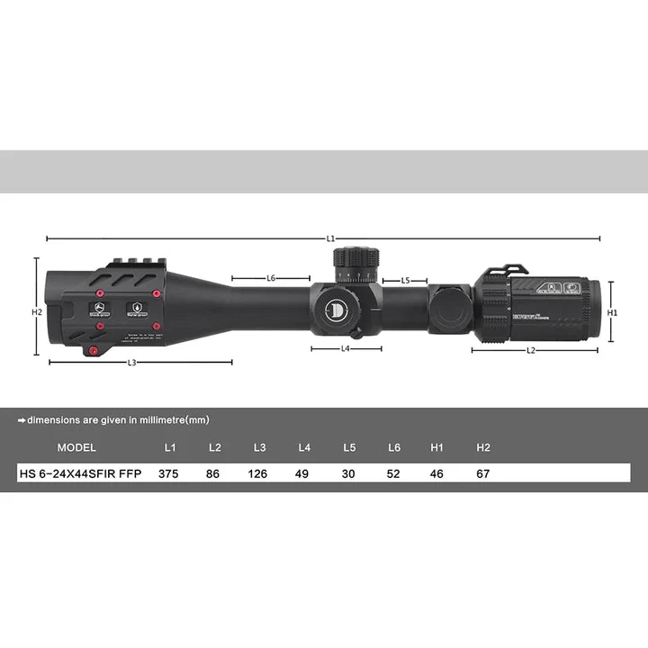 DISCOVERY OPTICS HS 6-24X44 SCOPE
