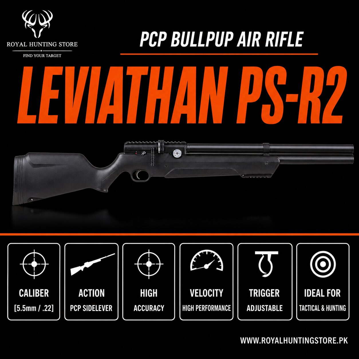 Nova Vista Leviathan PS-R2 (W/S) PCP AIR RIFLE