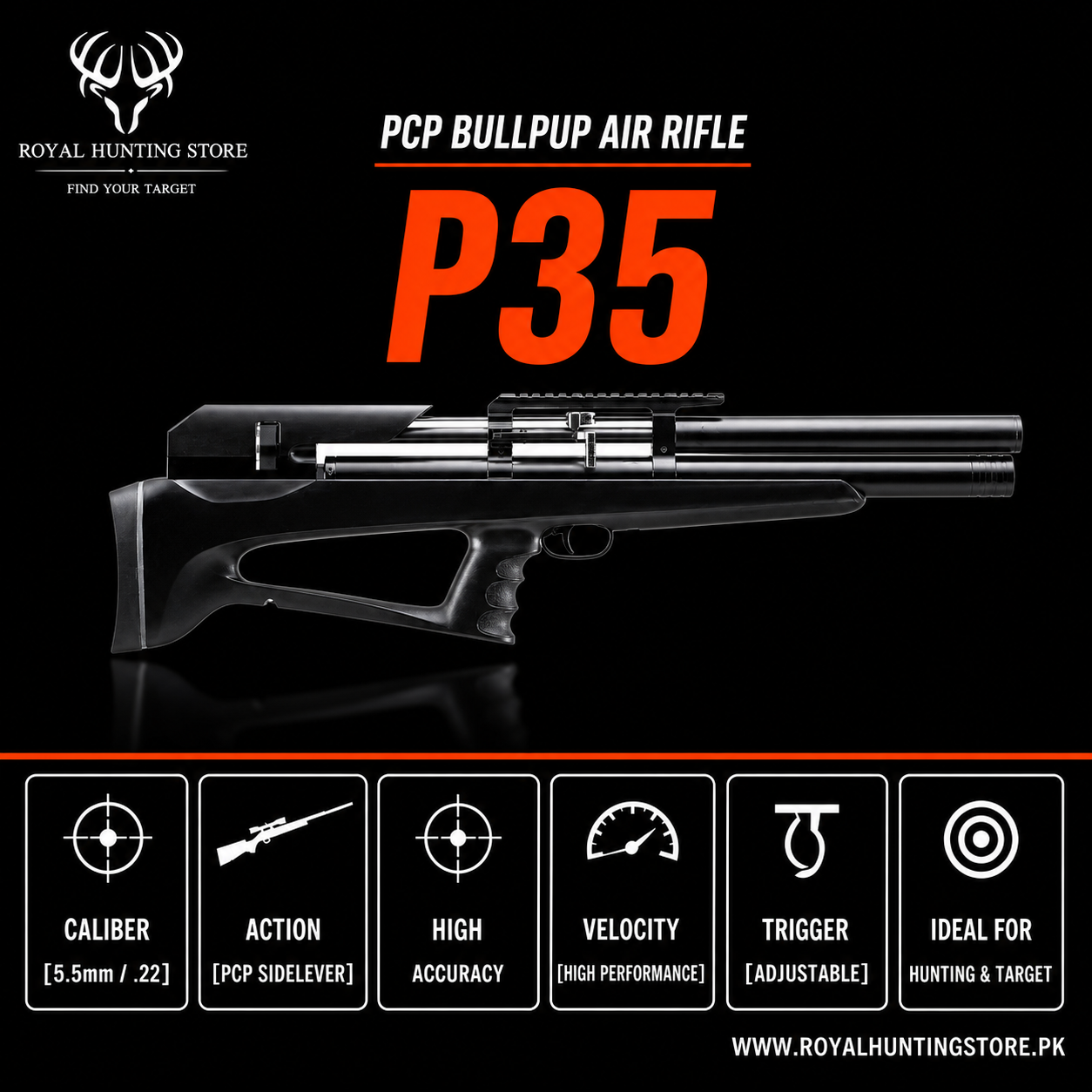 Snowpeak P35 BLACK PCP AIR RIFLE