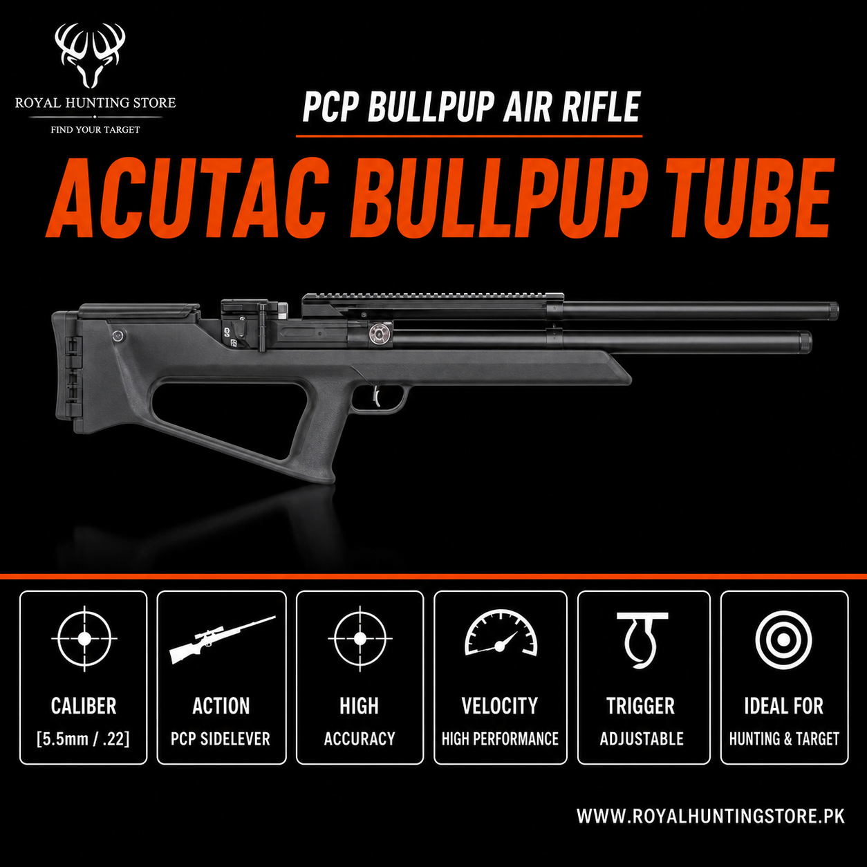 Nova Vista Acutac Bullpup Tube PCP AIR RIFLE
