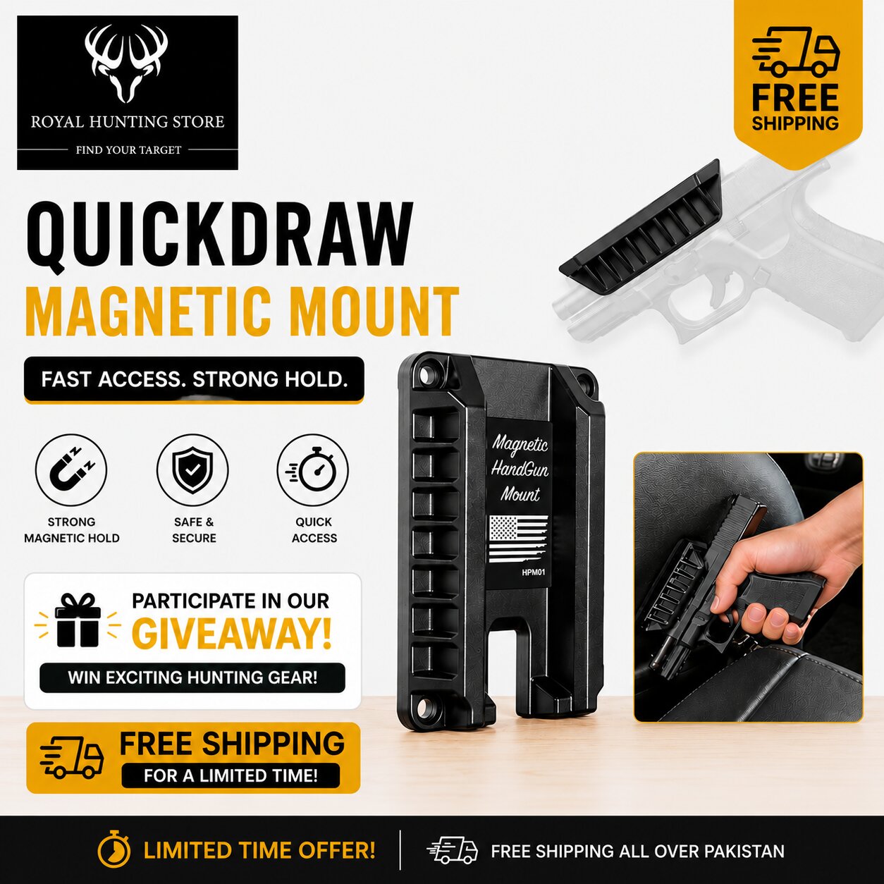 QuickDraw™ Magnetic Gun Mount